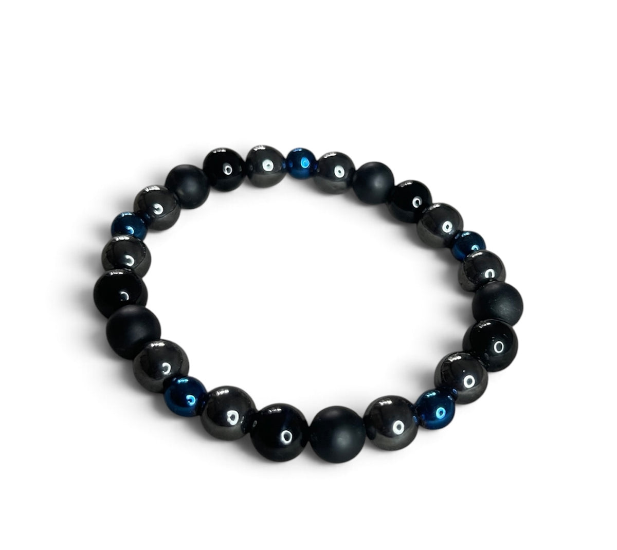 Shadow Gleam | Hematite & Onyx Bracelet