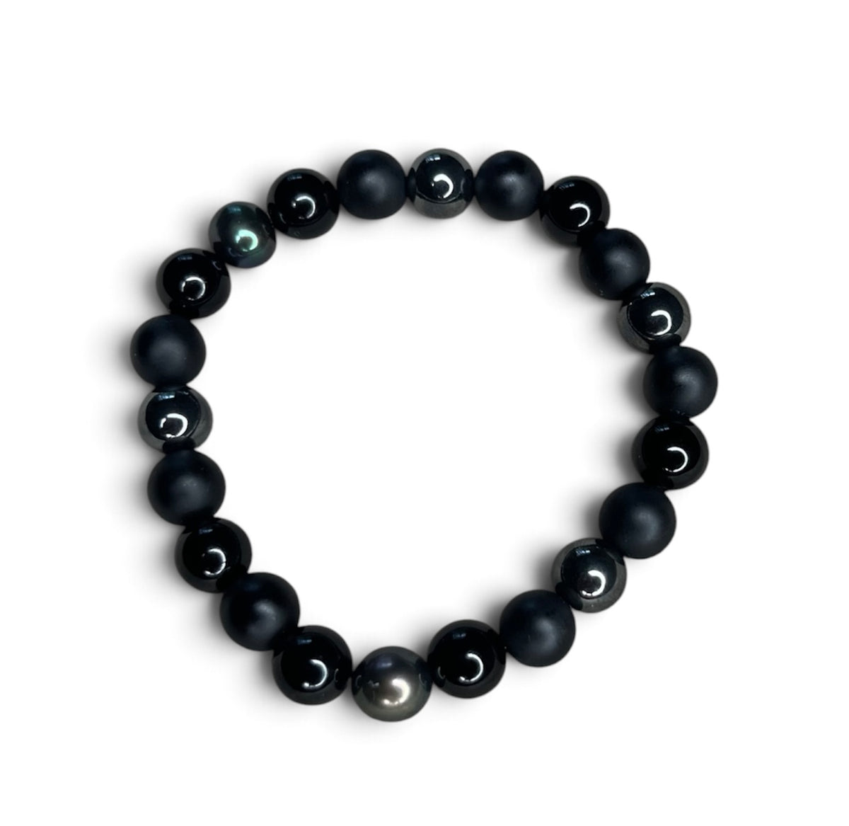 Nocturne | Onyx, Obsidian & Tahitian Black Pearl Bracelet