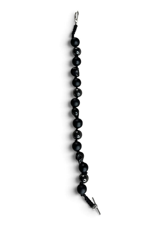 Midnight Guardian | Black Skull Beaded Bracelet