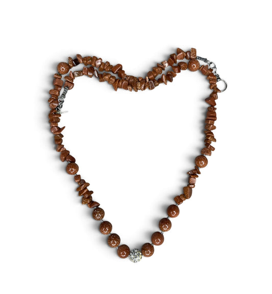 Golden Sand | Shimmering Beaded Necklace