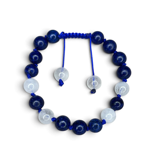 Moonlit Azure | Lapis Lazuli & Moonstone Bracelet
