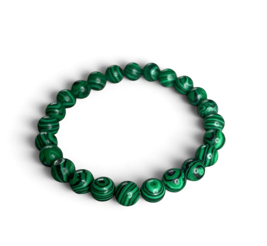 Emerald Mystery | Green Swirl Beaded Bracelet