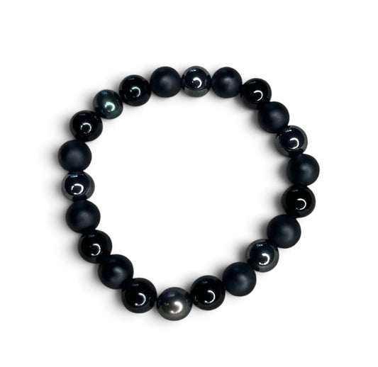 Nocturne | Onyx, Obsidian & Tahitian Black Pearl Bracelet
