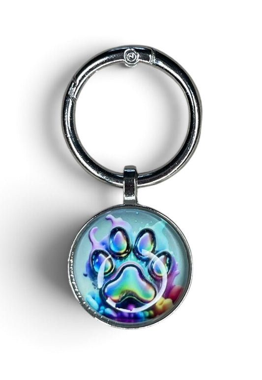 Mystic Paw Print Keyring