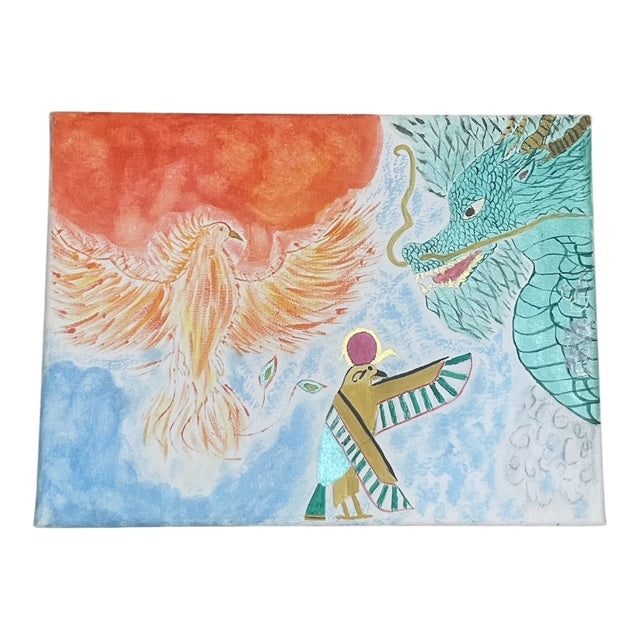 Phoenix Dragon and the Falcon Balance – Canvas Print