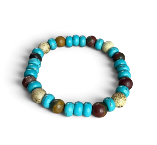 Desert Tide | Turquoise-Tone Beaded Bracelet